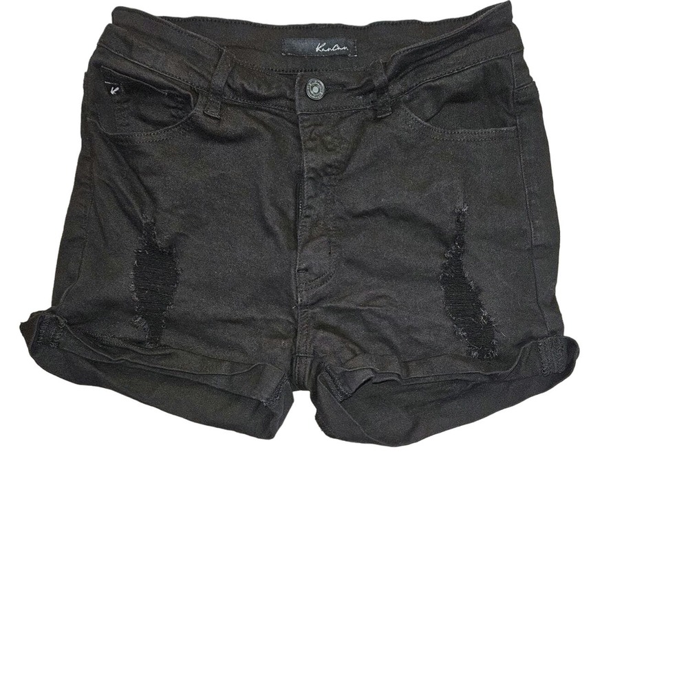 Kancan Woman's Black Denim Jeans Shorts Size 9